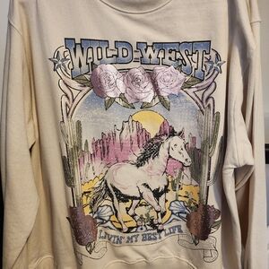 Wild West Graphic Cream Women's Sweatshirt